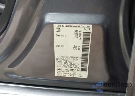 2018 Nissan Altima 2.5 Sl from USA, damaged, VIN 1N4AL3AP8JC205810